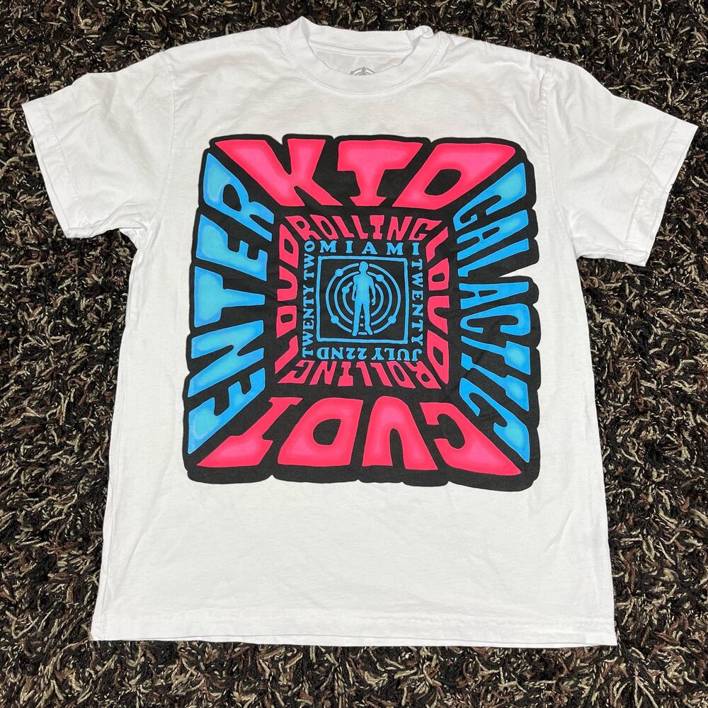 Kid Cudi Entergalactic Rolling‎ Loud July 22nd Miami White Tour T-Shirt Men's M